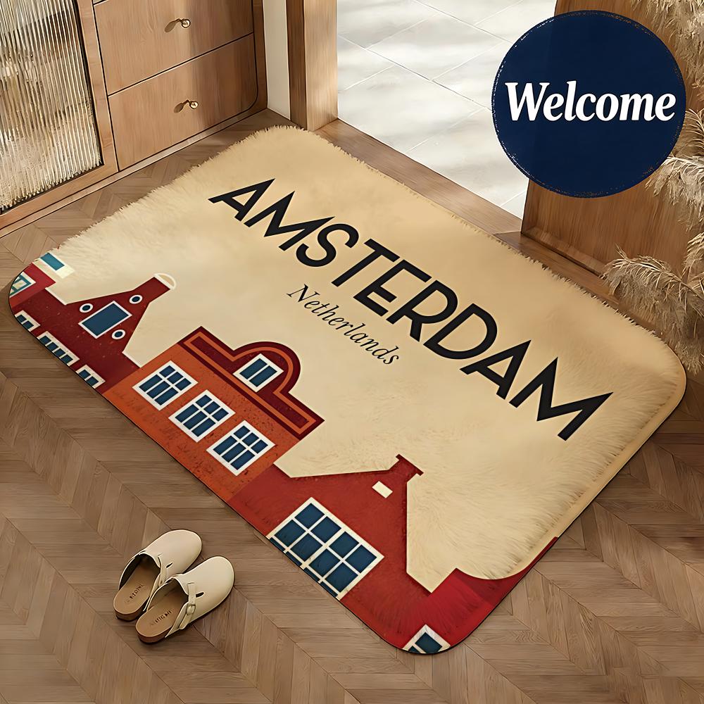 Home Textiles Netherlands - Tapete de flanela macio para piso,