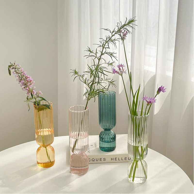 Xt Home Textiles - Vaso de vidro nórdico para arranjo