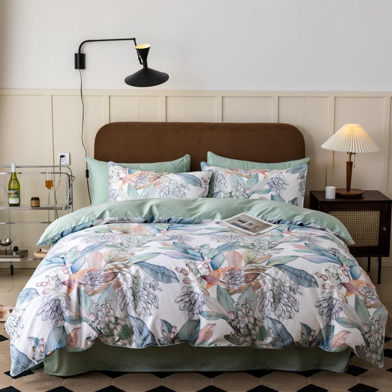 Home Textiles Premium - 100% algodão egípcio vibrante folhas tropicais