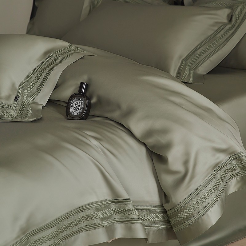 Home Textiles Premium - Prémio Matcha verde e rosa empoeirado
