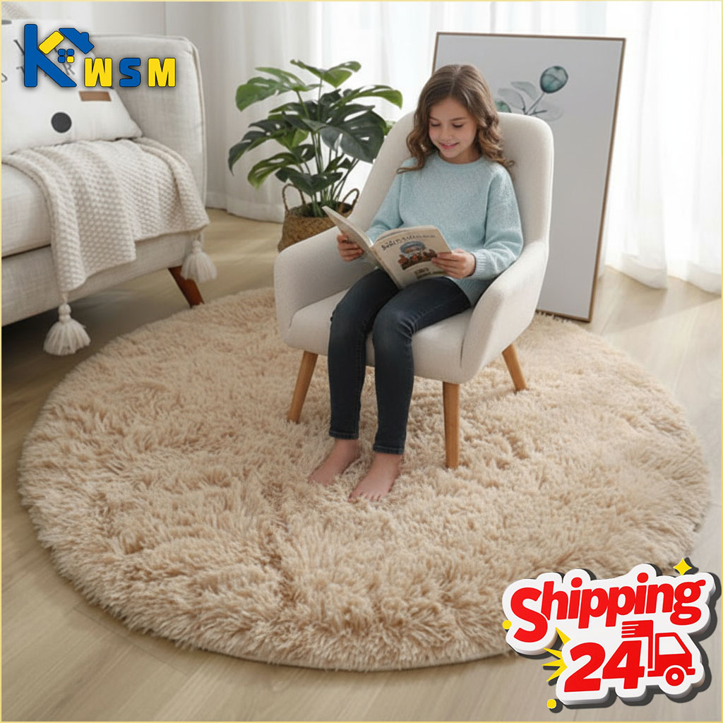 Home Textiles Super Soft - Tapete redondo super macio e fofo,