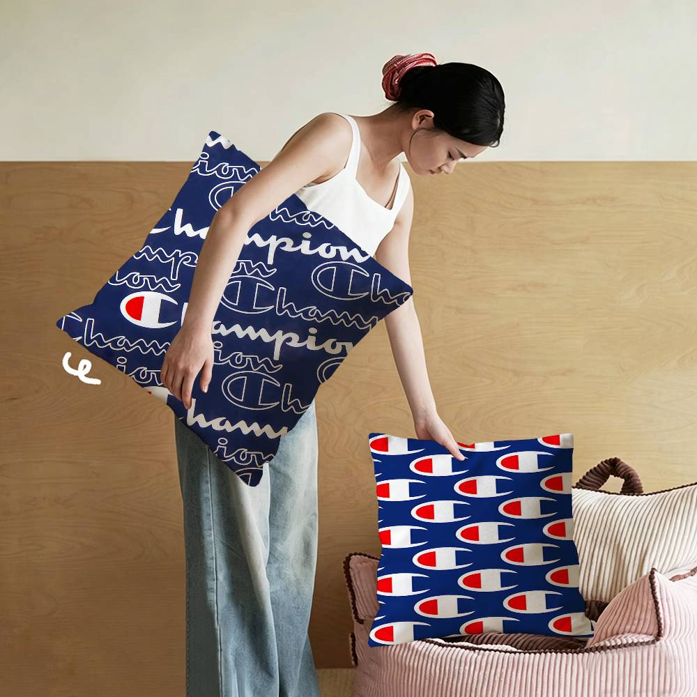 Home Textiles Logo - Capa de almofada com logotipo da
