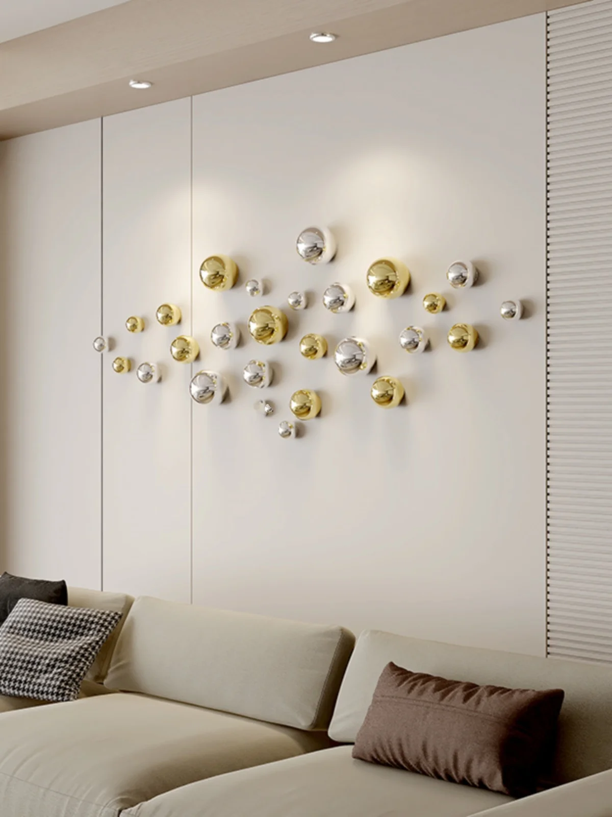 Xt Home Textiles - Decoração de parede imitação de aço
