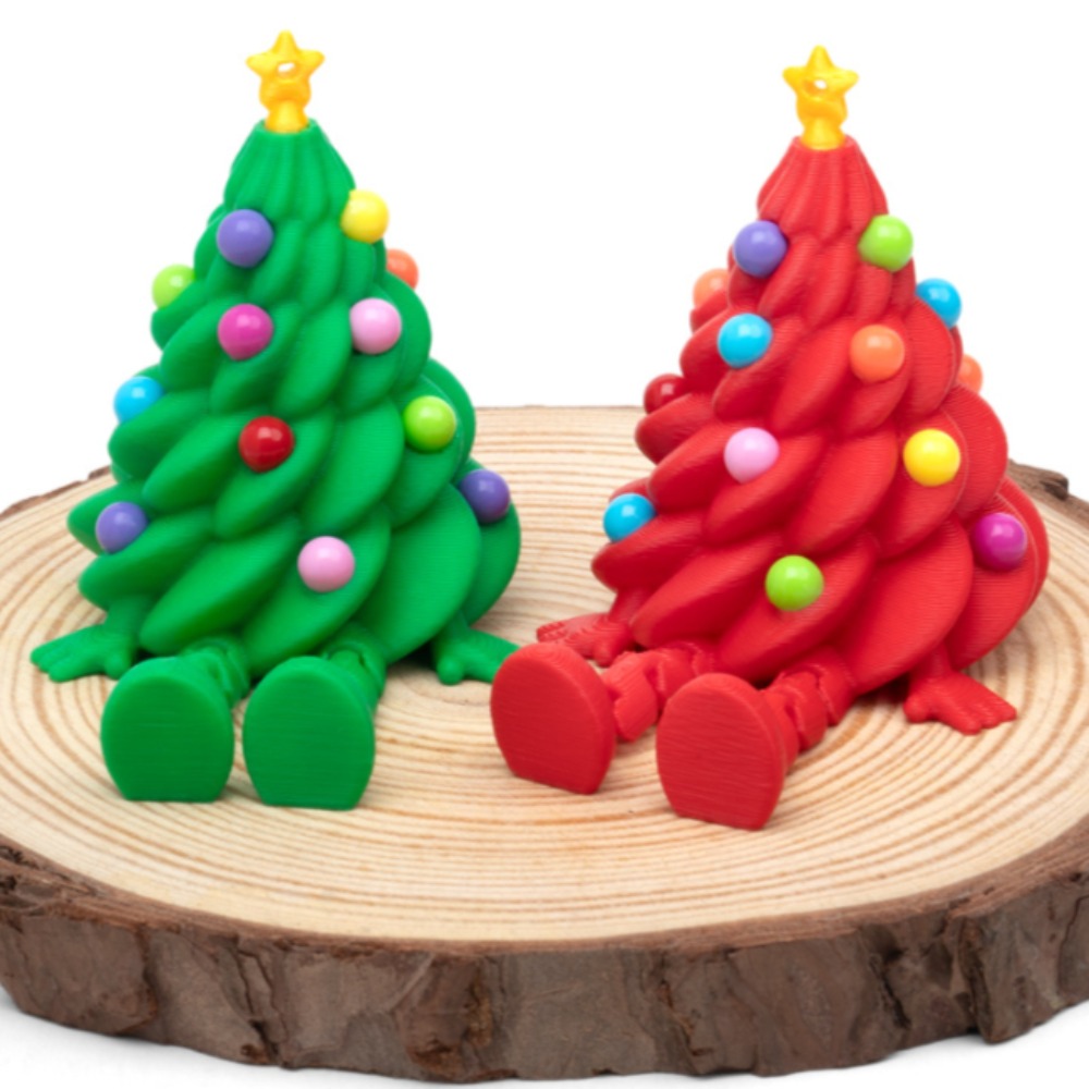 Xt Home Textiles - Figuras de Árvore de Natal Impressas
