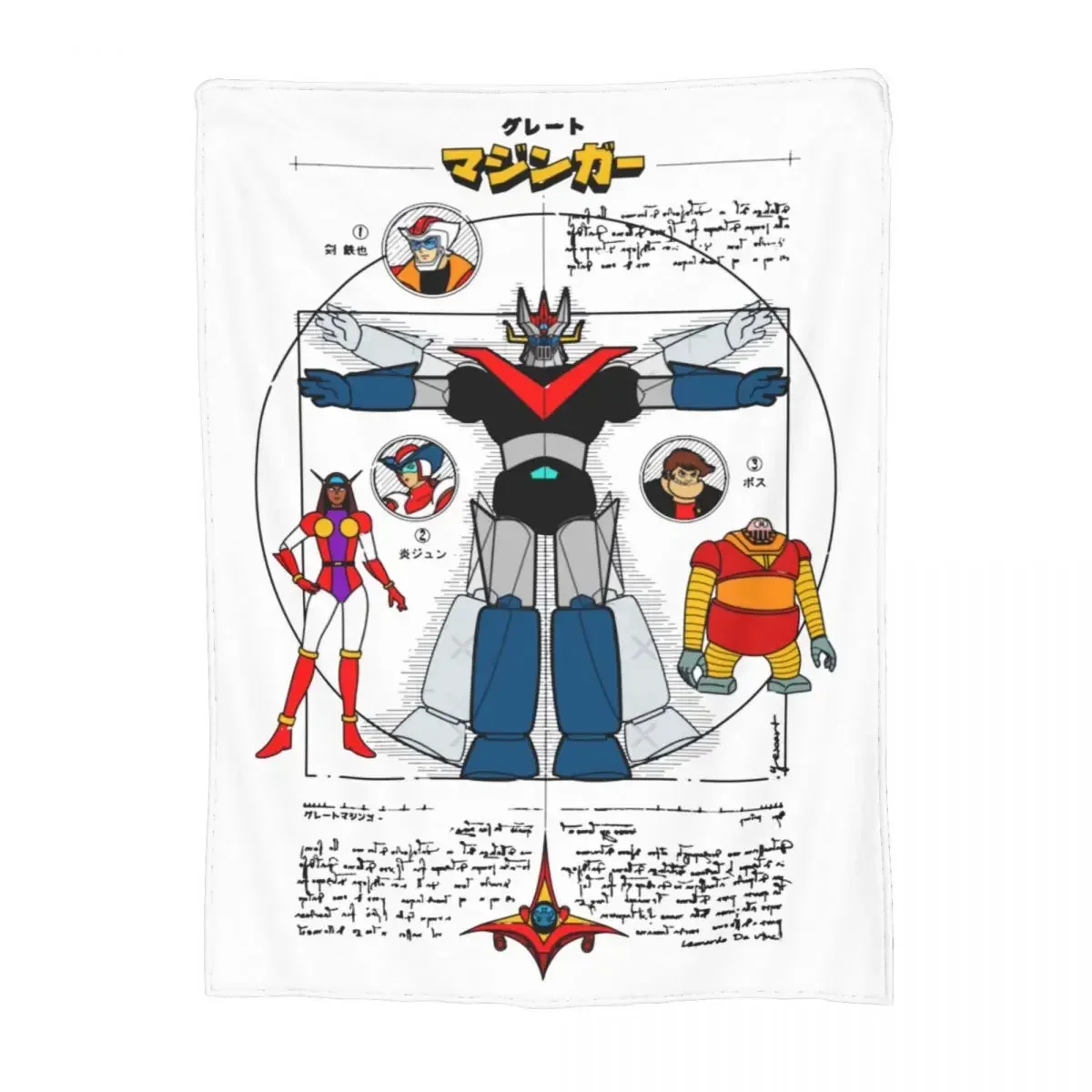 Home Textiles Super Soft - Cobertor de Veludo Mazinger Z Robot