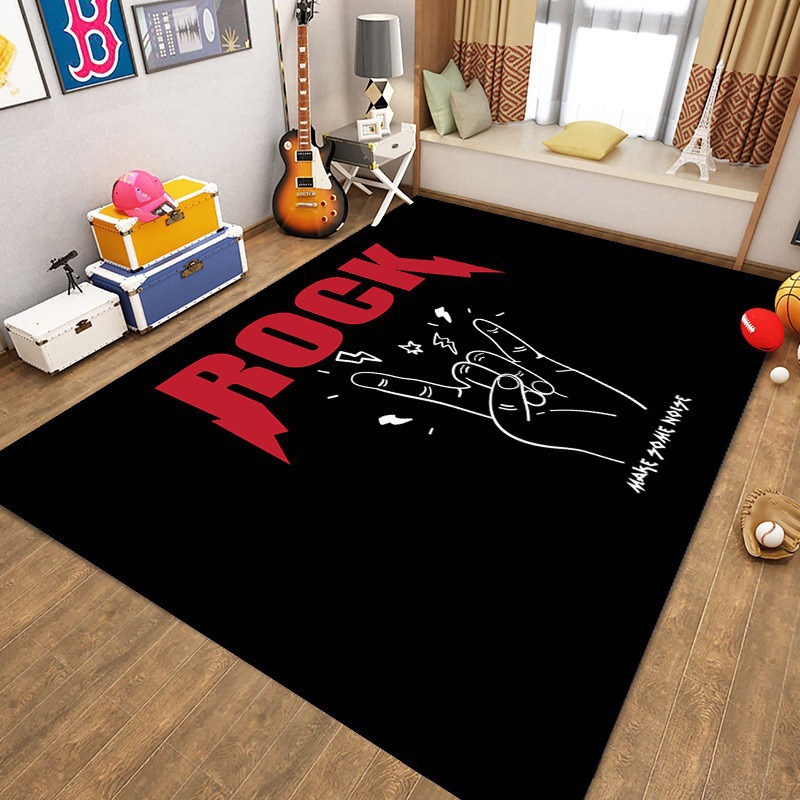 Tapete Rock and Roll Hard Rock - Home Textiles Rug avaliação e preço