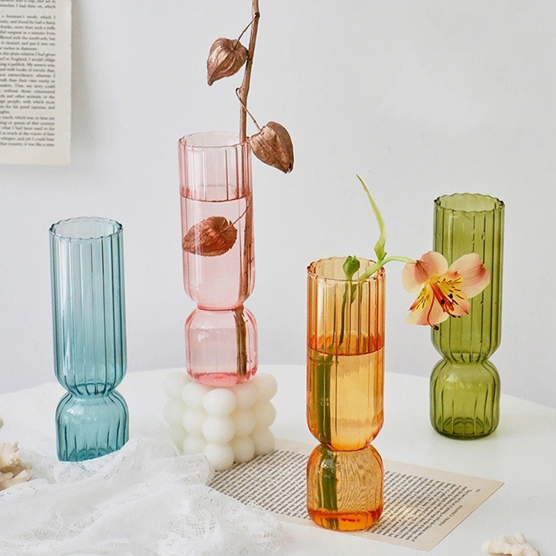 Vaso de vidro nórdico para arr - Xt Home Textiles avaliação e preço