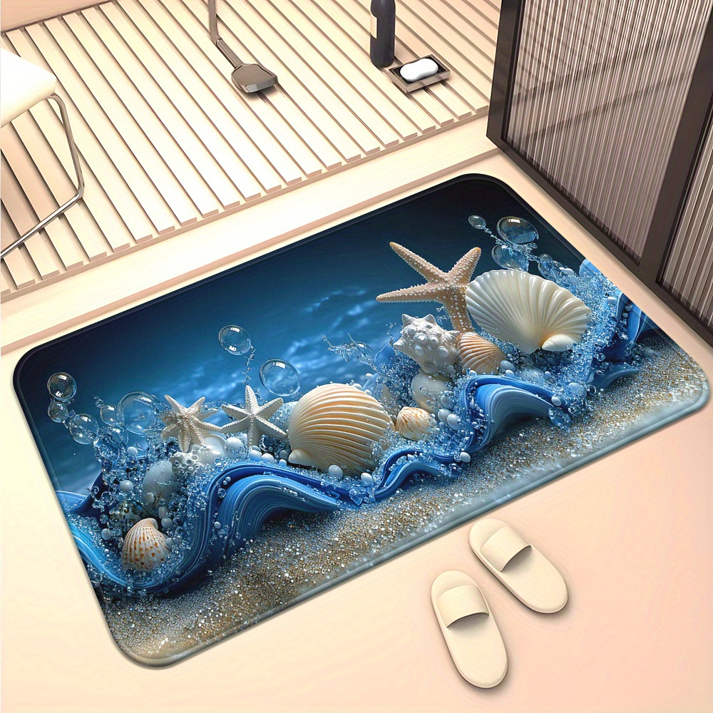 Tapete de Chão 3D com Ondas Az - Home Textiles Rug avaliação e preço
