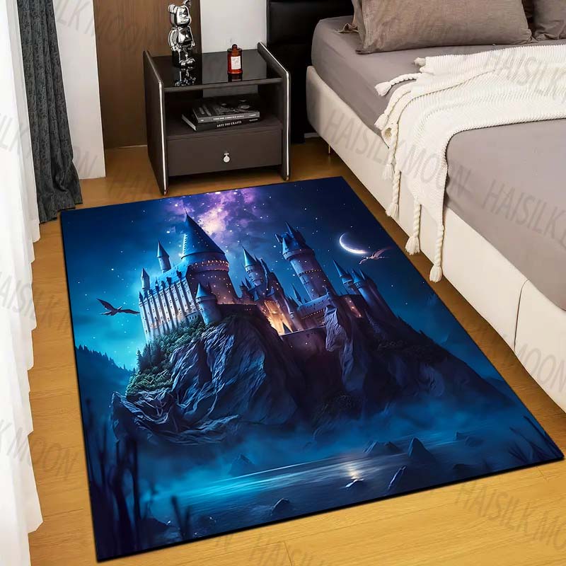 1pc castelo escola mágica impr - Home Textiles Rug avaliação e preço