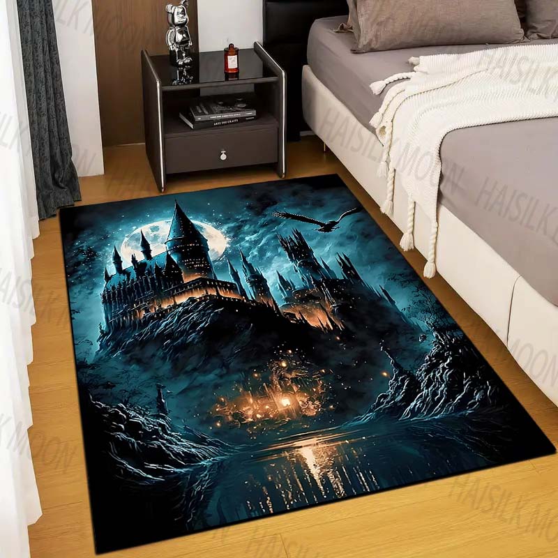 1pc castelo escola mágica impr - Home Textiles Rug avaliação e preço
