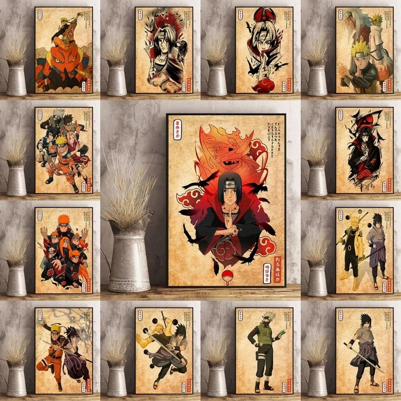 Cartaz de Anime Naruto japonês - Xt Home Textiles avaliação e preço