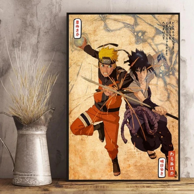 Cartaz de Anime Naruto japonês - Xt Home Textiles avaliação e preço