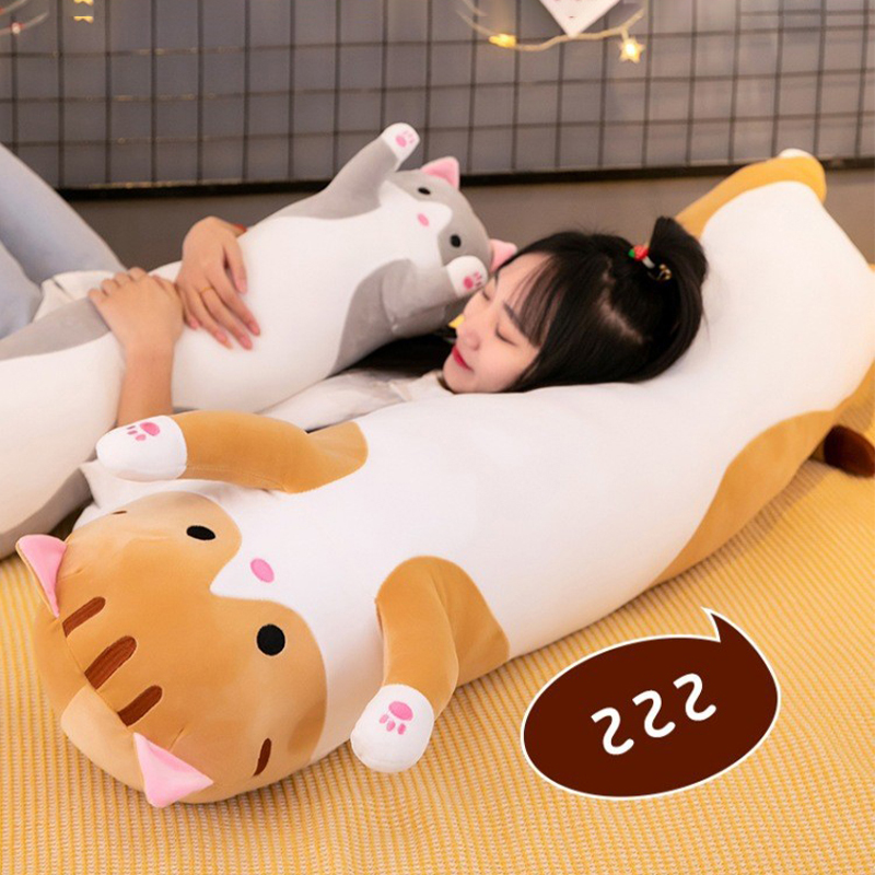 Gato bonito brinquedo de pelúc - Bolster Pillow Long avaliação e preço